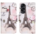 Honor 90 Lite/X50i Style Serie Wallet Hülle - Eiffelturm