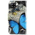 Style Series Samsung Galaxy A42 5G Wallet Hülle - Blau Schmetterling