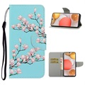 Style Series Samsung Galaxy A42 5G Wallet Hülle - Rosa Blumen