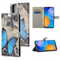Style Series Samsung Galaxy S21 5G Wallet Hülle - Blau Schmetterling