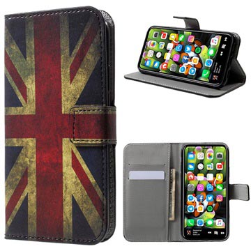 iPhone X / iPhone XS Style Serie Schutzhülle mit Geldbörse - Union Jack