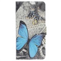 Style Series iPhone 11 Pro Wallet Hülle - Blau Schmetterling