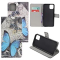 Style Series iPhone 11 Wallet Hülle - Blau Schmetterling