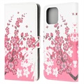 Style Series iPhone 13 Mini Schutzhülle mit Geldbörse - Rosa Blumen