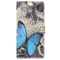 Style Series iPhone 13 Pro Max Schutzhülle mit Geldbörse - Blau Schmetterling