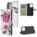 Style Series iPhone 13 Pro Max Schutzhülle mit Geldbörse - Lotusblume
