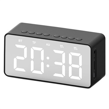 Stilvoller Bluetooth Lautsprecher mit LED-Wecker BT506 - Schwarz