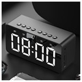 Stilvoller Bluetooth Lautsprecher mit LED-Wecker BT506 - Schwarz