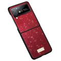 Sulada Celebrity Serie Samsung Galaxy Z Flip4 5G Hybrid Hülle - Rot