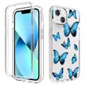 Sweet Armor Serie iPhone 14 Hybrid Hülle - Blauer Schmetterling