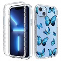 Sweet Armor Serie iPhone 14 Max Hybrid Hülle - Blauer Schmetterling