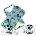 Sweet Armor Serie iPhone 14 Pro Max Hybrid Hülle - Blauer Schmetterling
