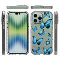 Sweet Armor Serie iPhone 14 Pro Max Hybrid Hülle - Blauer Schmetterling