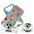 Sweet Armor Serie iPhone 14 Pro Max Hybrid Hülle - Bunte Blumen