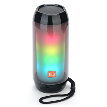 T&G TG-311 Tragbarer Bluetooth Lautsprecher mit LED-Licht - Schwarz