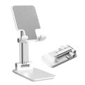 T9-2 Teleskopischer, klappbarer Universal-Desktop-Smartphone-Ständer - Weiß