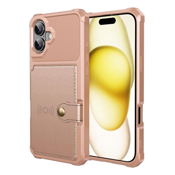 iPhone 17 TPU Hülle mit Kartensteckplatz - Rosa