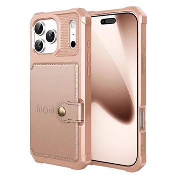 iPhone 17 Pro Max TPU Hülle mit Kartensteckplatz - Rosa