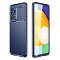 Beetle Karbonfaser Samsung Galaxy A53 5G Hülle - Blau