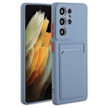 Samsung Galaxy S23 Ultra 5G TPU Hülle mit Kartenhalter - Grau