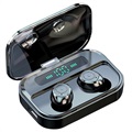TWS M7S Ohrhörer mit LED Ladebox - IPX7, Bluetooth 5.0 - Schwarz