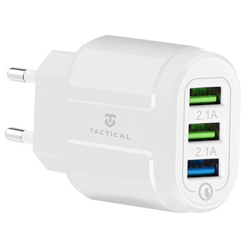 Tactical 13-222 Quick Charge Reise-Ladegerät - 3xUSB-A, QC3.0 - Weiß