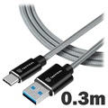Tactical Fast Rope Ladekabel - USB-A/USB-C - 0.3m