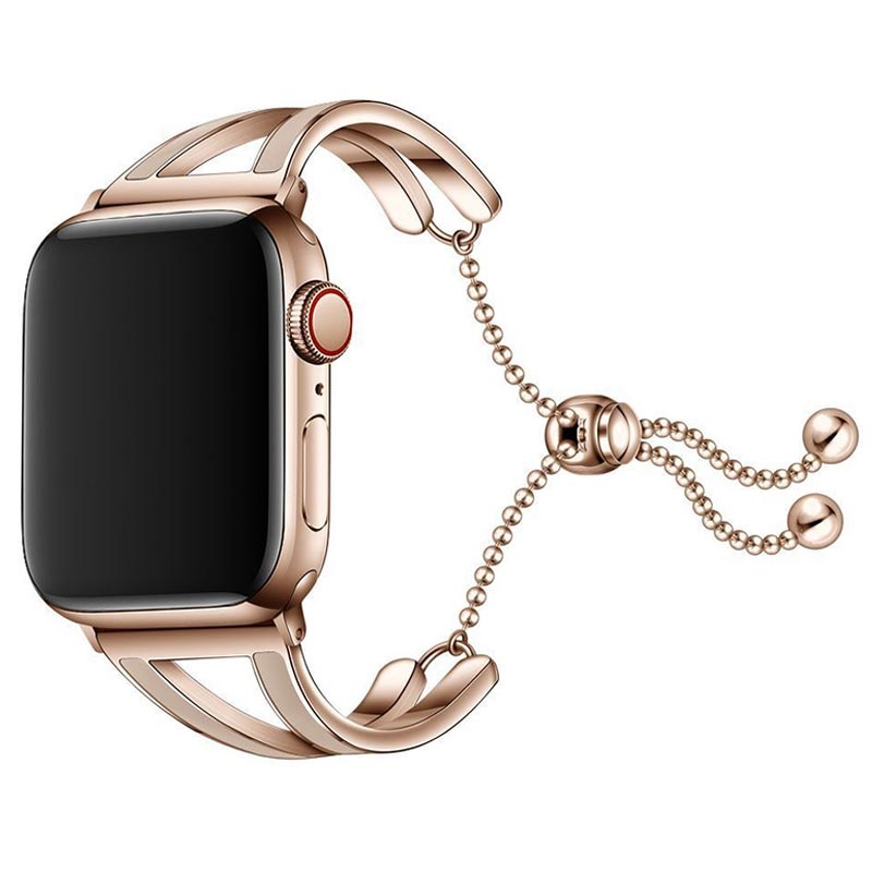 Tech-Protect Chainband Apple Watch Series 9/8/SE (2022)/7/SE/6/5/4/3/2/1  Armband - 41mm/40mm/38mm - Gold