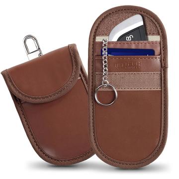 Tech-Protect KLR100 RFID-Blockierung Autoschlüssel-Etui mit Kartenhalter - Espresso