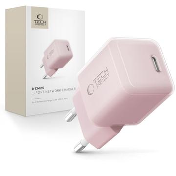 Tech-Protect NCM25 25W USB-C Ladegerät - Power Delivery - Babyrosa