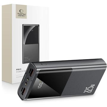Tech-Protect PB13 20000mAh Power Bank mit Taschenlampe - 22.5W PD 3.0, QC 3.0 - Grau