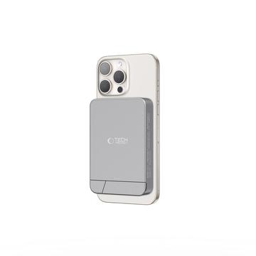 Tech-Protect PB15 LifeMag 10000mAh Magnetische drahtlose powerbank mit Ständer - 15W - Grau