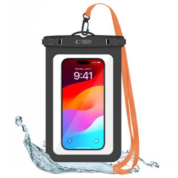 Tech-Protect UWC9 Universal wasserdichtes Gehäuse - 8,9" - Schwarz / Orange