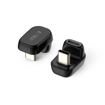 Tech-Protect UltraBoost AA04 40Gbps Winkel USB-C Adapter - Schwarz