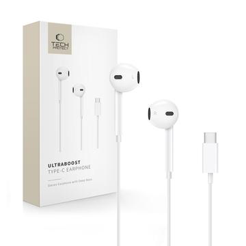 Tech-Protect UltraBoost USB-C In-Ear Kopfhörer - Weiß