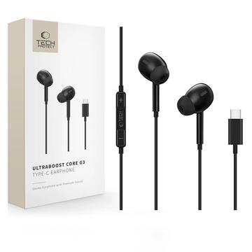 Tech-Protect Ultraboost Core G3 USB-C-Kabelkopfhörer - Schwarz