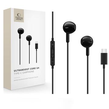 Tech-Protect Ultraboost Core G4 USB-C-Kabelkopfhörer - Schwarz