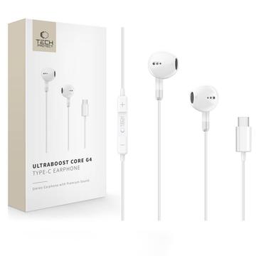Tech-Protect Ultraboost Core G4 USB-C-Kabelkopfhörer - Weiß