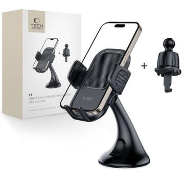 Tech-Protect V8 2-in-1 Universal Autohalterung - 53-96mm - Schwarz