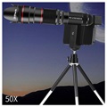 Teleskop Kamerobjektiv mit Stativ - 50X Optischer Zoom - Schwarz