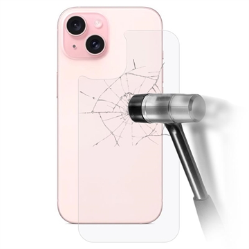 iPhone 15 Panzerglas Rückseitenschutz - 9H - Durchsichtig