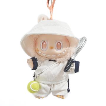 Tennis-Outfit für Labubu-Puppe 17cm - 5 Stk. - Weiß