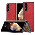 Textured Samsung Galaxy Z Fold3 5G Hybrid Hülle - Rot