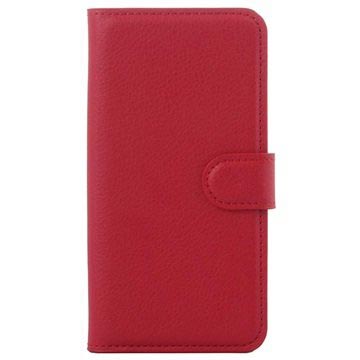 Samsung Galaxy S6 Textured Geldbörse Tasche - Rot