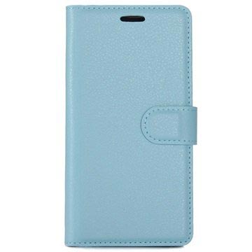 Huawei P10 Textured Schutzhülle mit Geldbörse - Blau