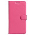iPhone 7/8/SE (2020)/SE (2022) Textured Schutzhülle mit Geldbörse - Hot Pink