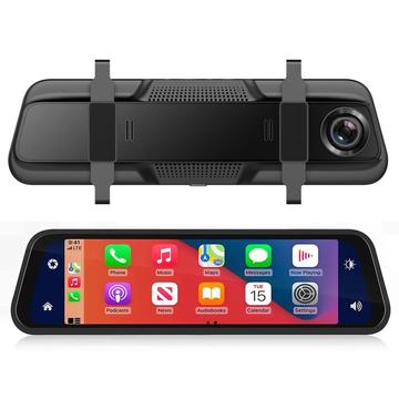 Touchscreen-Dual-Lens Dash Cam mit CarPlay - 9.66" - Schwarz