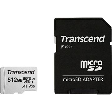Transcend 300S microSDXC-Speicherkarte mit SD-Adapter TS512GUSD300S-A - 512 GB