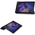 Tri-Fold Serie Samsung Galaxy Tab A8 10.5 (2021) Folio Hülle - Dunkel Blau