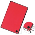 Tri-Fold Serie Samsung Galaxy Tab A8 10.5 (2021) Folio Hülle - Rot